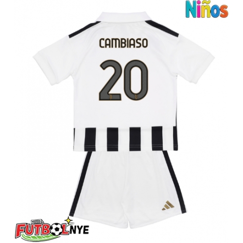 Camiseta Juventus Andrea Cambiaso #20 Primera Equipación para niños 2026-27 manga corta (+ pantalones cortos)